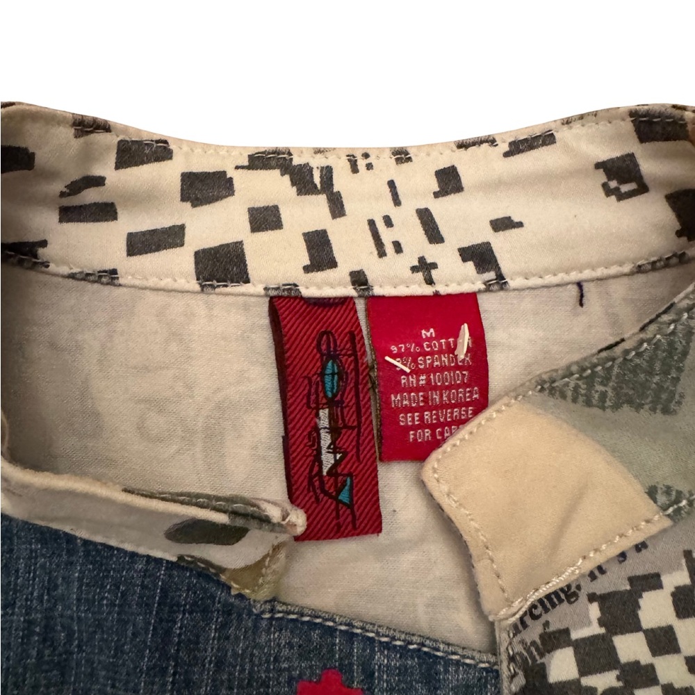 Johnny Girl Patchwork Denim and Print Jacket - Picture 12 of 12